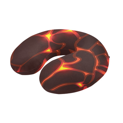 Lava Pattern Print Design 02 U-Shaped Travel Neck Pillow
