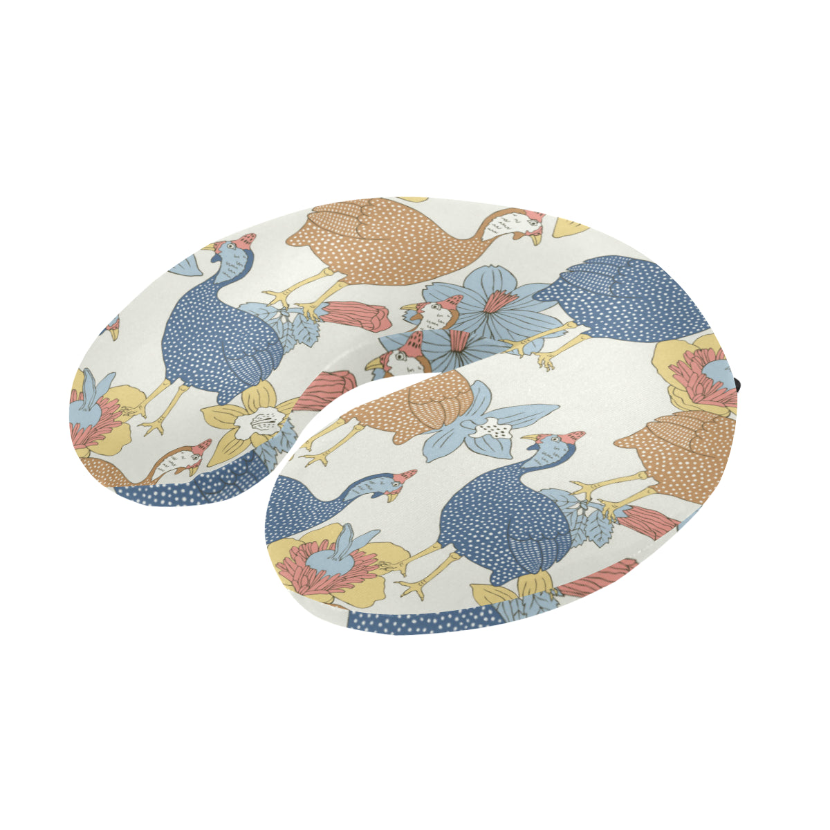 Guinea Fowl Pattern Print Design 01 U-Shaped Travel Neck Pillow