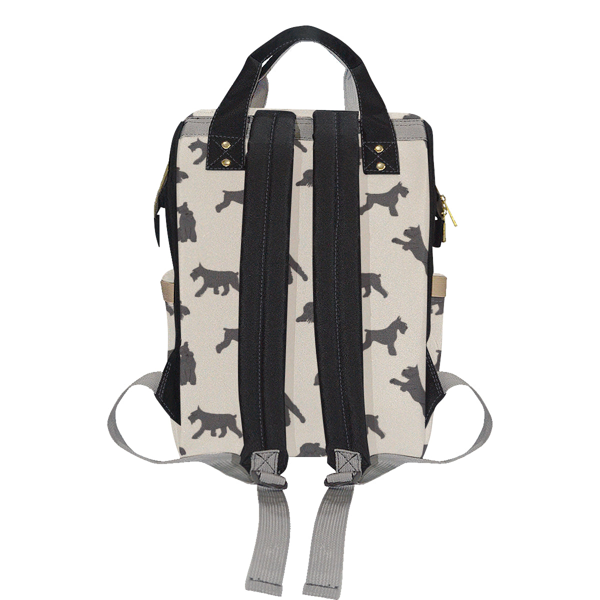 Schnauzers Pattern Print Design A06 Diaper Bag Backpack
