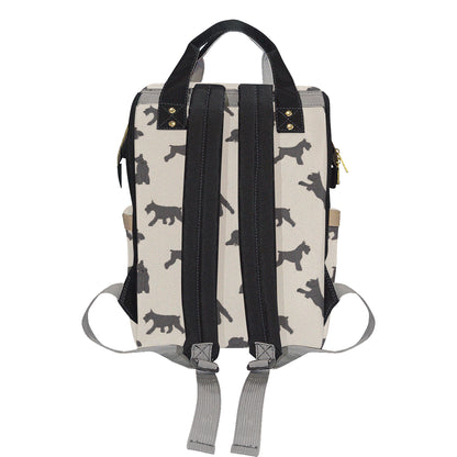 Schnauzers Pattern Print Design A06 Diaper Bag Backpack