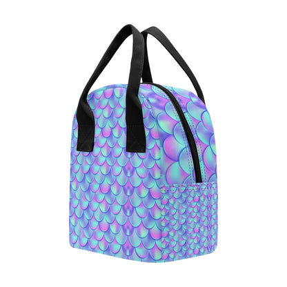 Mermaid Tail Design Print Pattern Insulated Lunch Bag