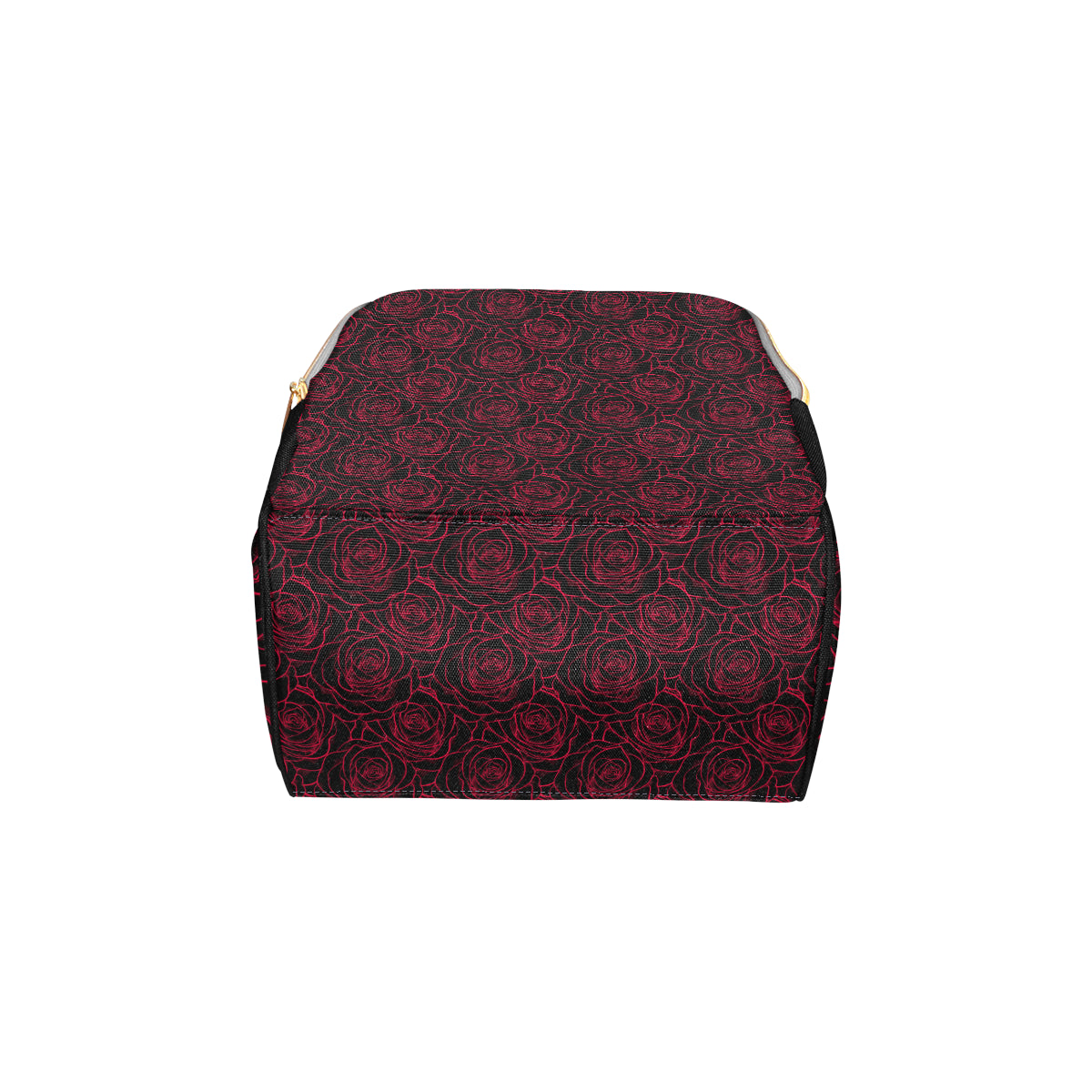 Red Rose Design Print Diaper Bag Backpack