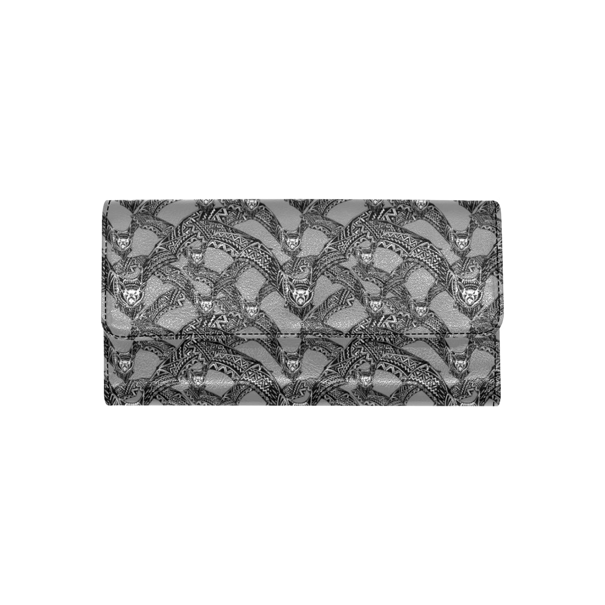 Bat Pattern Print Design 04 Women's Trifold Wallet