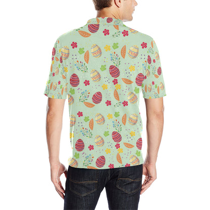 Easter Eggs Pattern Print Design RB07 Men Polo Shirt