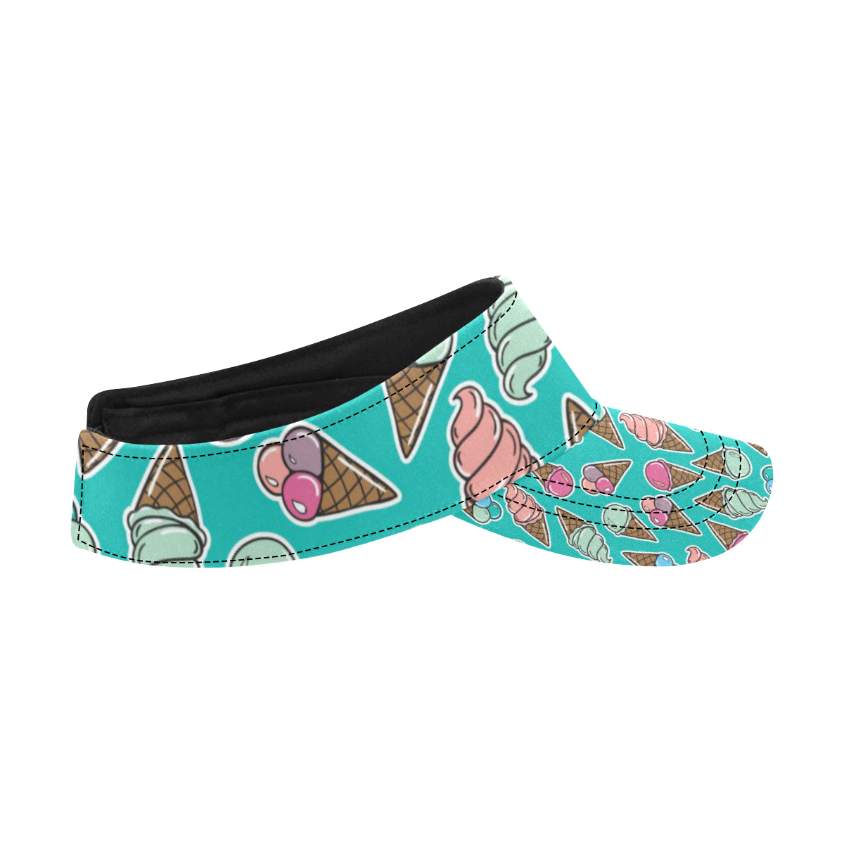 Ice Cream Pattern Print Design IC01 Unisex Sun Visor