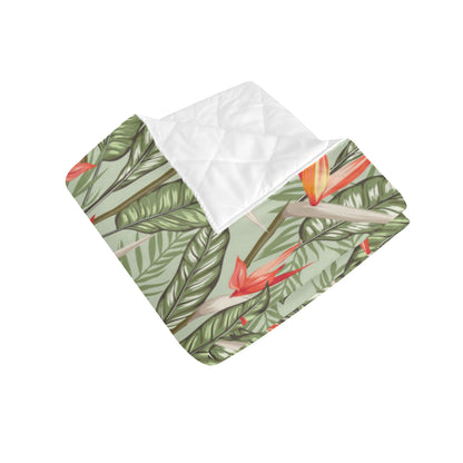 Bird Of Paradise Pattern Print Design BOP08 Premium Quilt