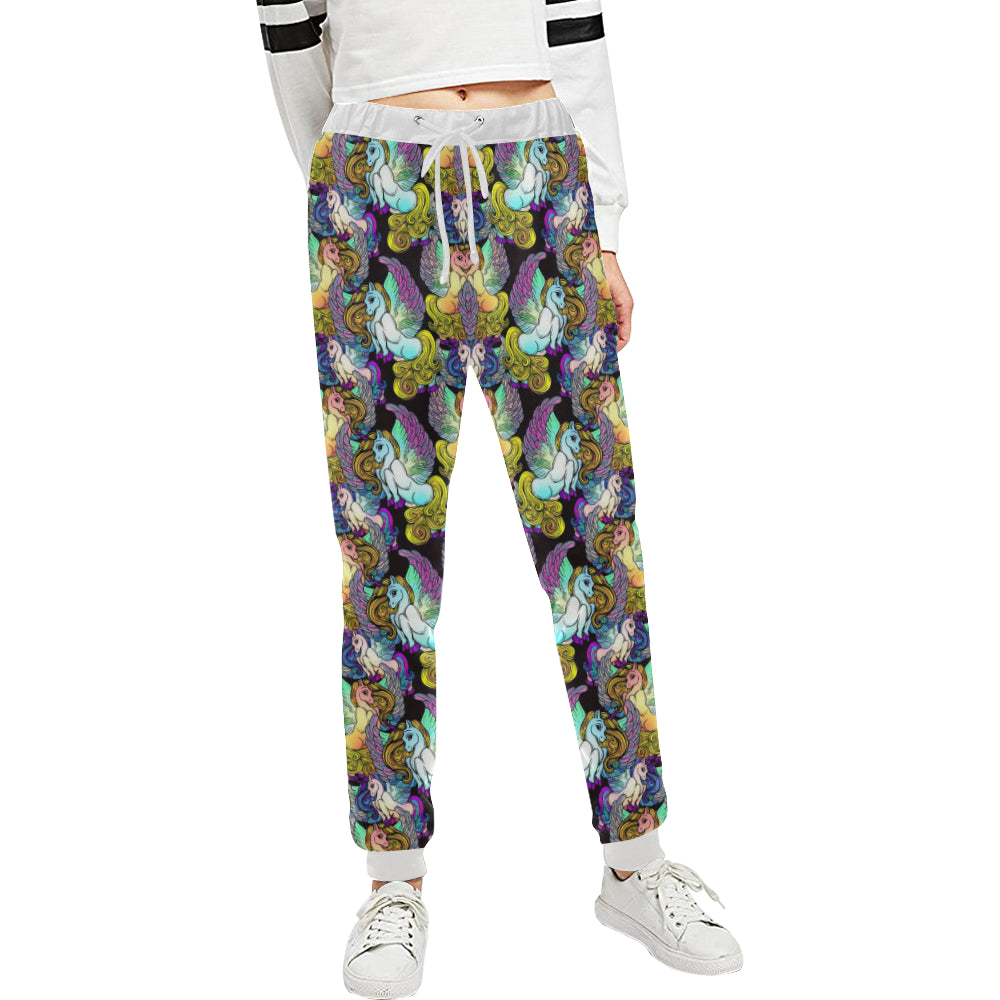 Unicorn With Wings Print Pattern Unisex Sweatpants