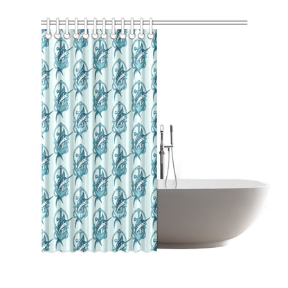 Swordfish Pattern Print Design 03 Shower Curtain