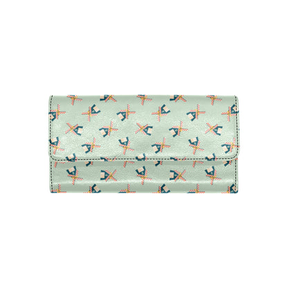Windmill Pattern Print Design 02 Women's Trifold Wallet