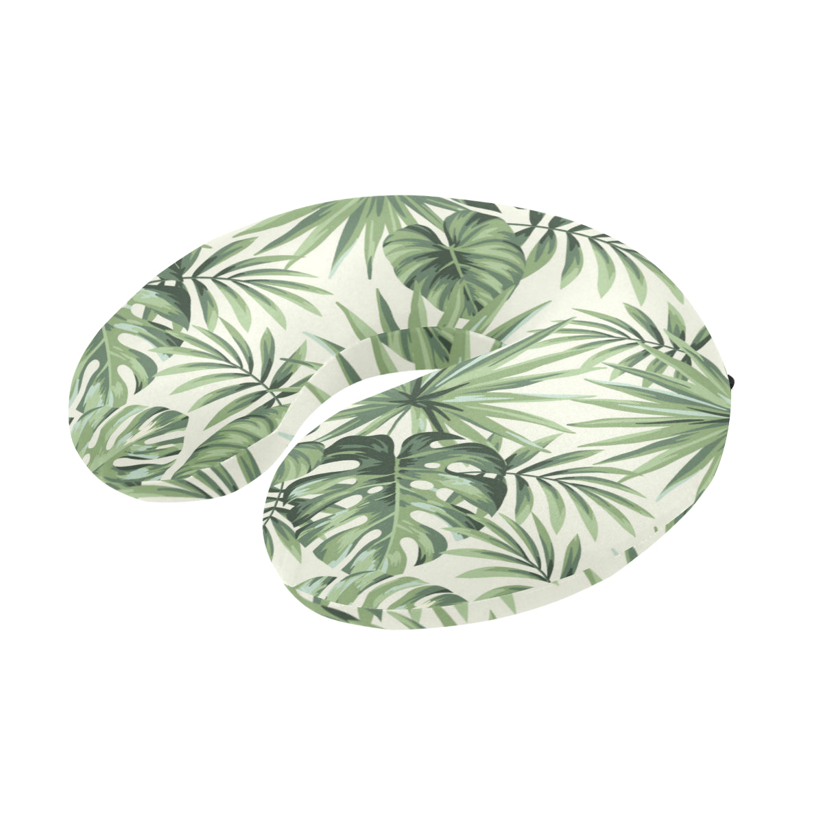 Palm Leaf Pattern Print Design A02 U-Shaped Travel Neck Pillow