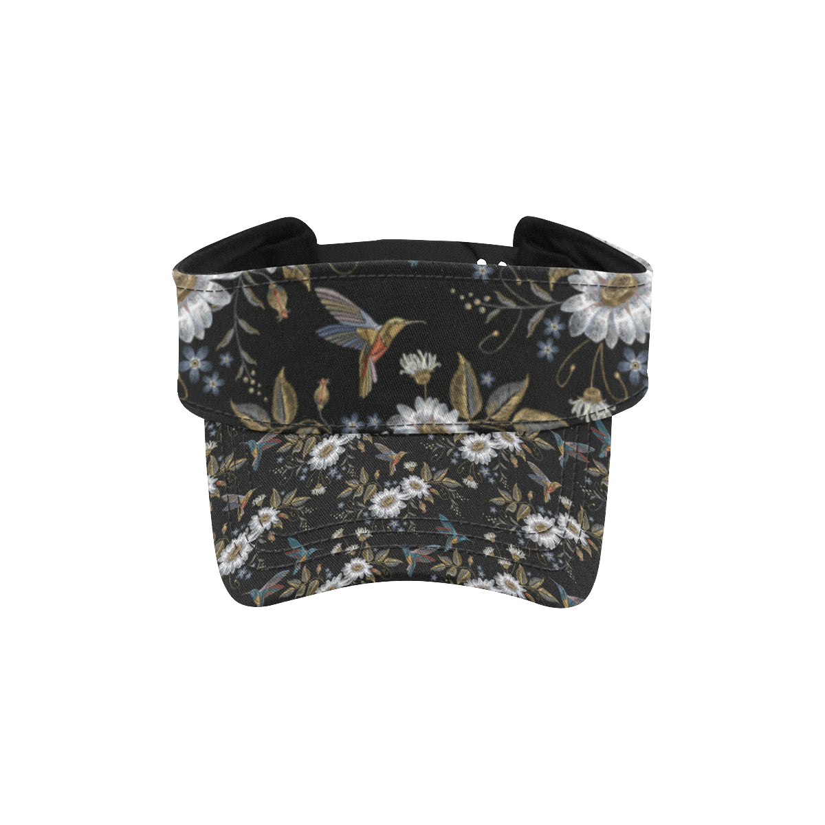 Hummingbird with Embroidery Themed Print Unisex Sun Visor