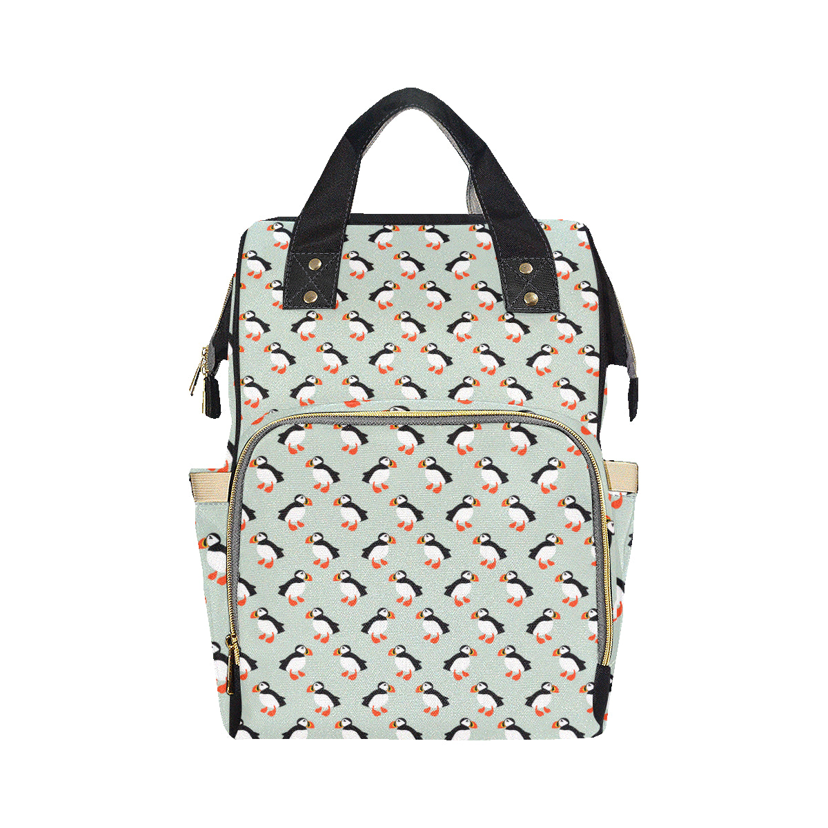 Puffin Pattern Print Design A03 Diaper Bag Backpack