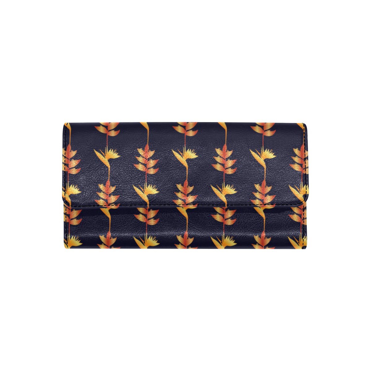 Heliconia Pattern Print Design HL06 Women's Trifold Wallet
