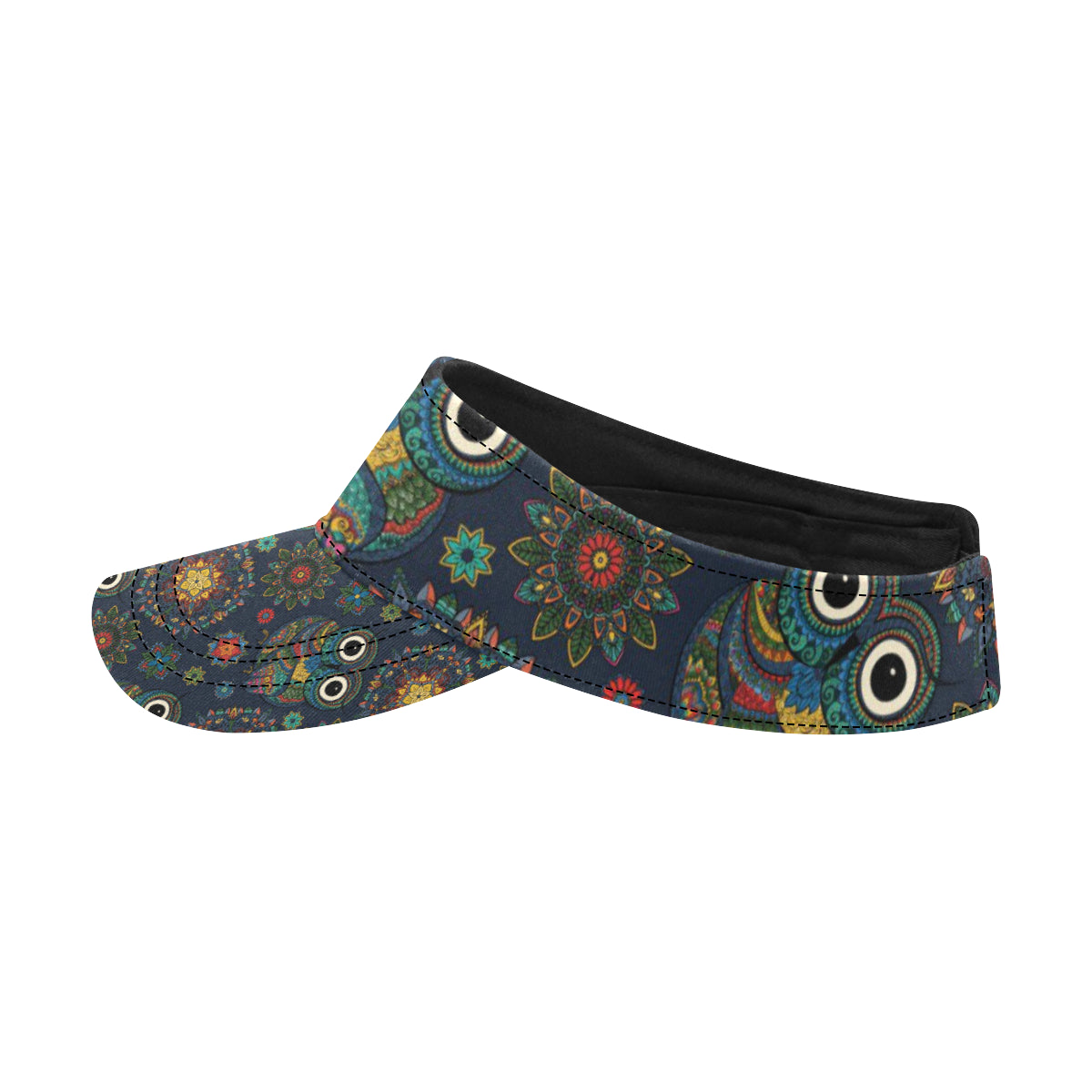 Owl Boho Style Pattern Print Design A04 Unisex Sun Visor
