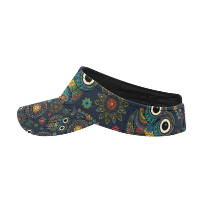 Owl Boho Style Pattern Print Design A04 Unisex Sun Visor
