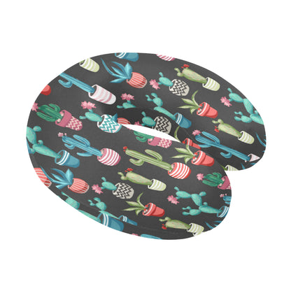 Cactus Pattern Print Design 02 U-Shaped Travel Neck Pillow