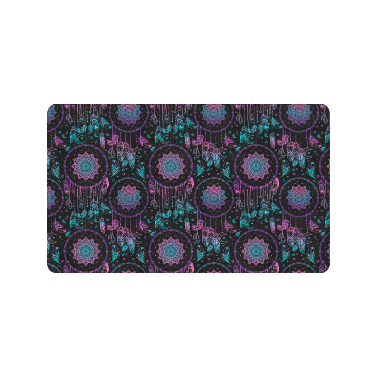 Dream catcher boho mandala Rubber Doormat
