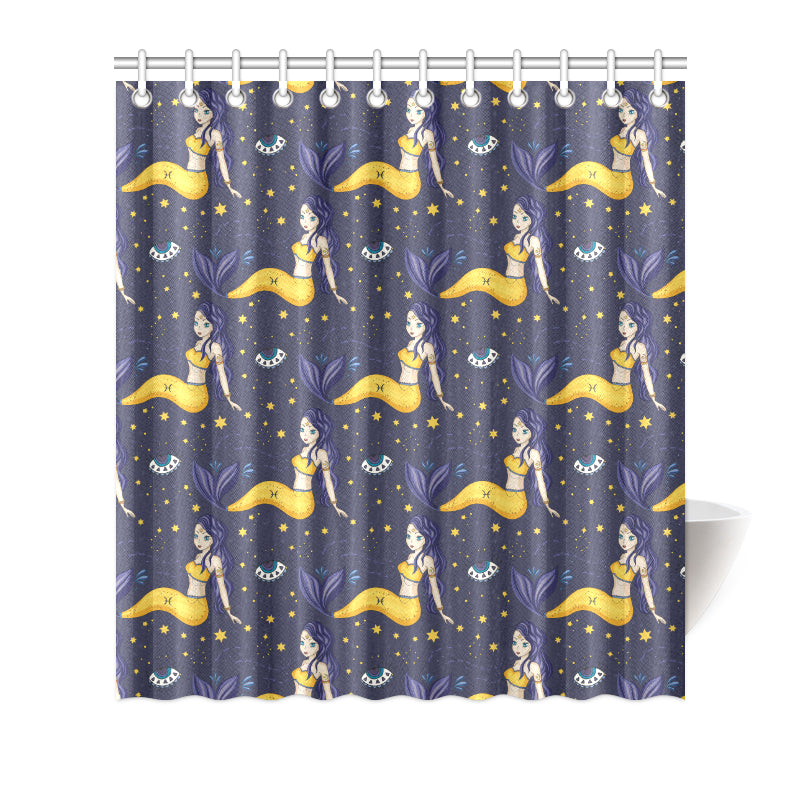 Pisces Pattern Print Design A04 Shower Curtain