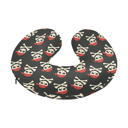Pirate Pattern Print Design A04 U-Shaped Travel Neck Pillow