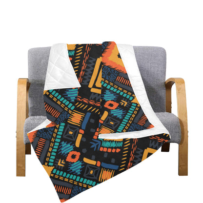 Kente Pattern Print Design 05 Premium Quilt