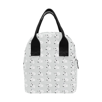 Bull Terrier hand draw Print Pattern Insulated Lunch Bag