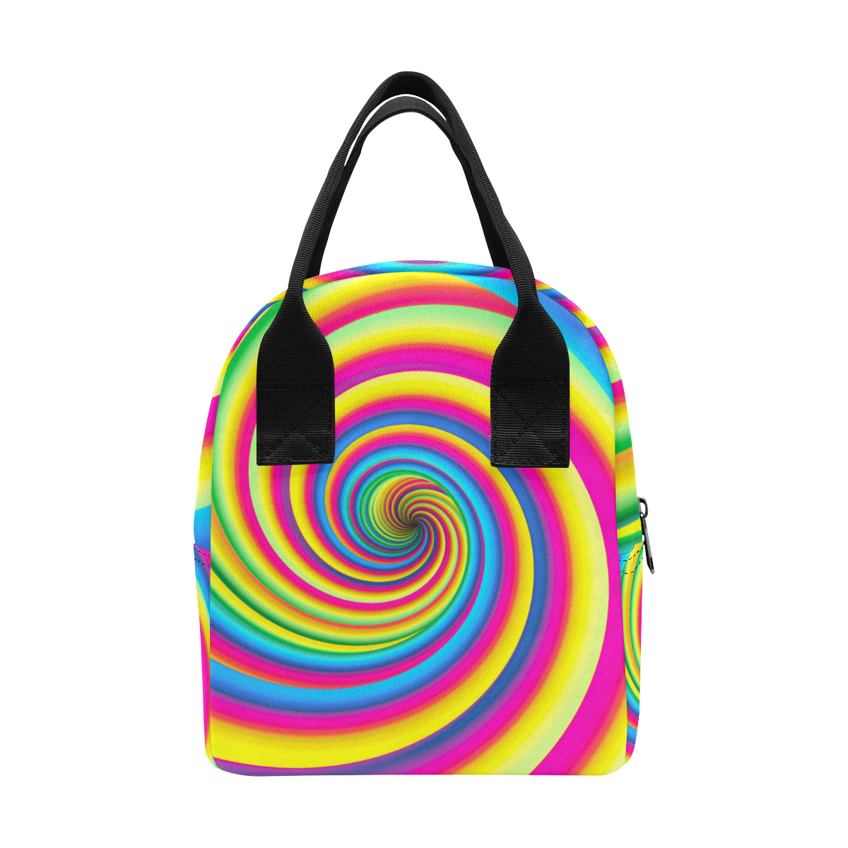 Vortex Twist Swirl Rainbow Design Insulated Lunch Bag