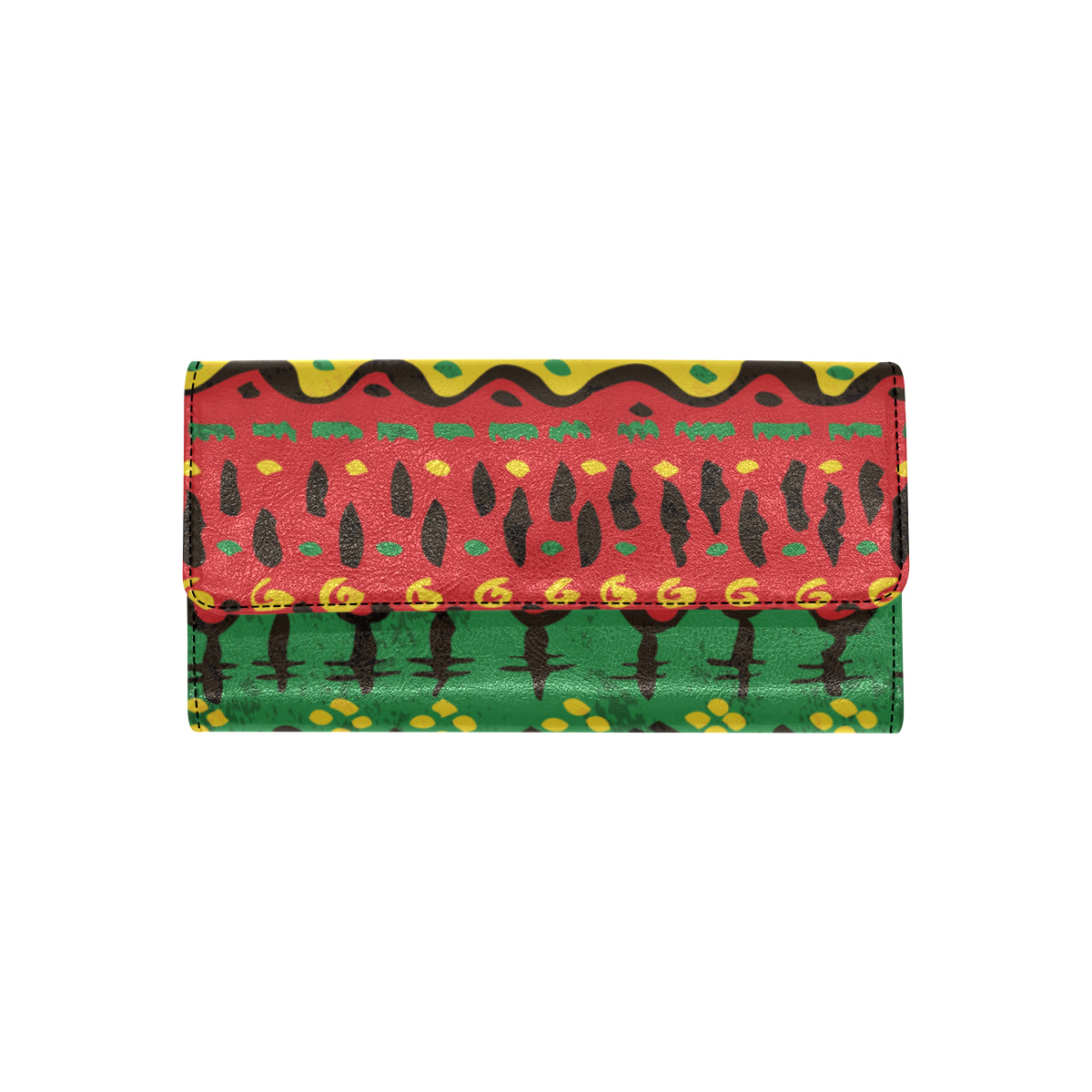 Rasta Pattern Print Design A01 Women's Trifold Wallet