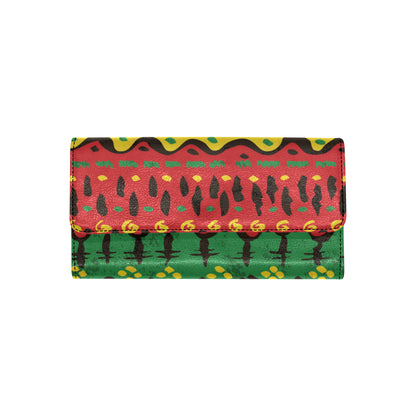 Rasta Pattern Print Design A01 Women's Trifold Wallet