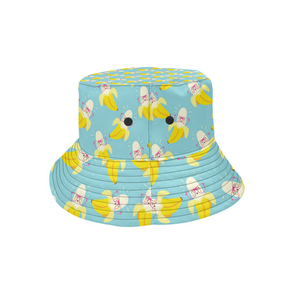 Banana Pattern Print Design BA07 Unisex Bucket Hat