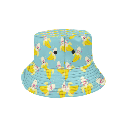 Banana Pattern Print Design BA07 Unisex Bucket Hat