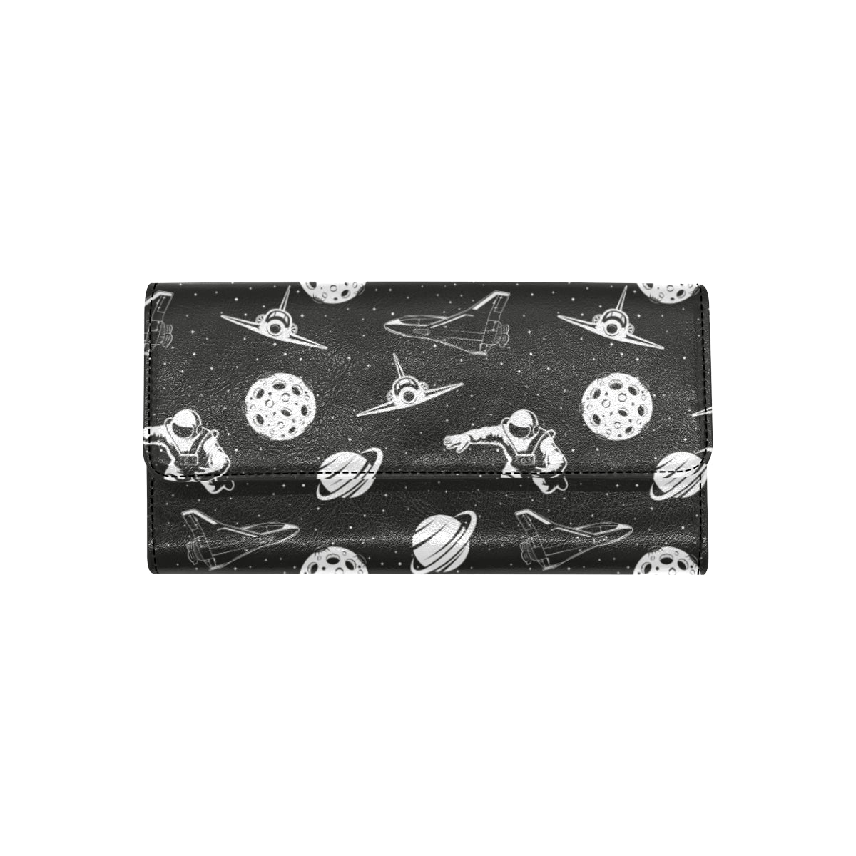 Space Astronauts Print Women's Trifold Wallet