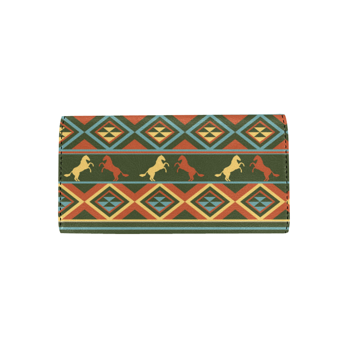 Horse Western Pattern Women's Trifold Wallet