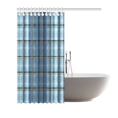 Jean Patchwork Pattern Print Design 02 Shower Curtain