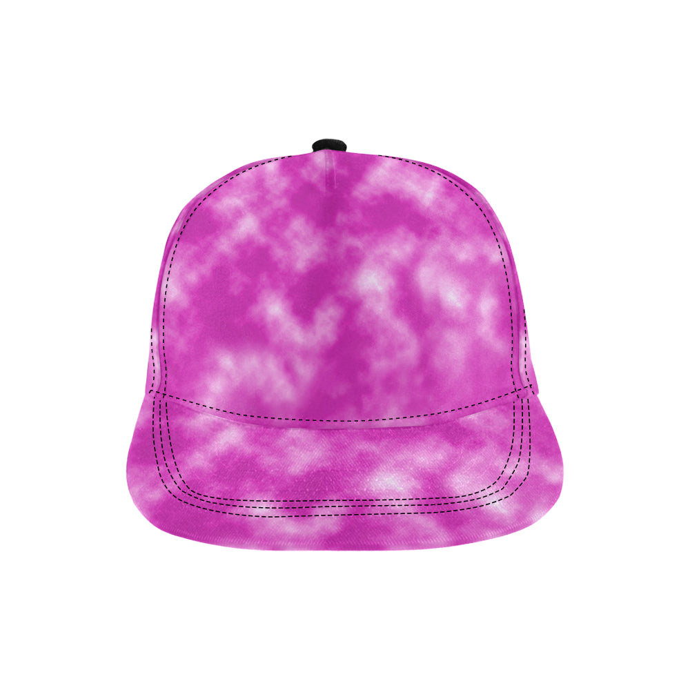 Tie Dye Pink Design Print Snapback Cap