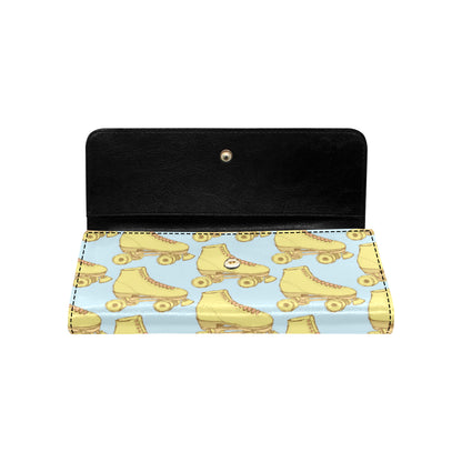 Roller skate Pattern Print Design A03 Women's Trifold Wallet