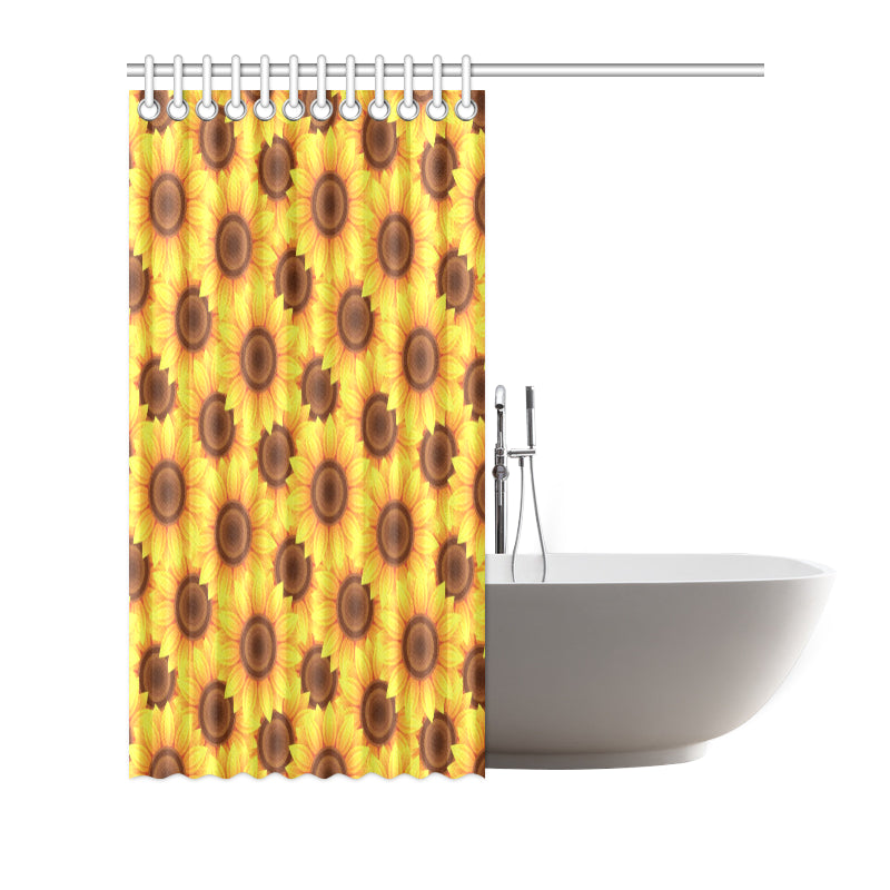 Sunflower Pattern Print Design SF07 Shower Curtain