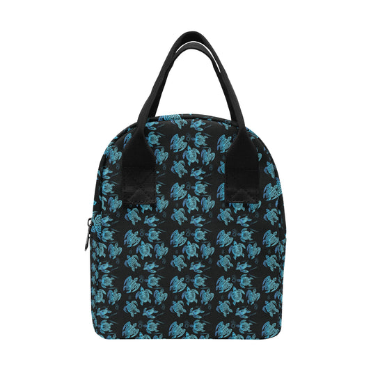 Tribal Turtle Polynesian Themed Design Insulated Lunch Bag