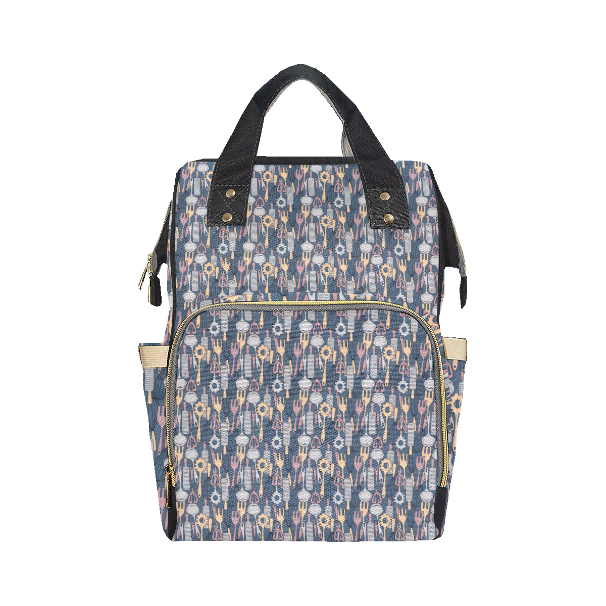 Cooking Kitchen Tools Pattern Print Design 05 Diaper Bag Backpack