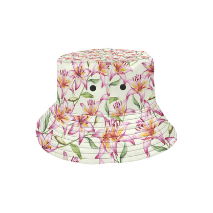 Lily Pattern Print Design LY011 Unisex Bucket Hat