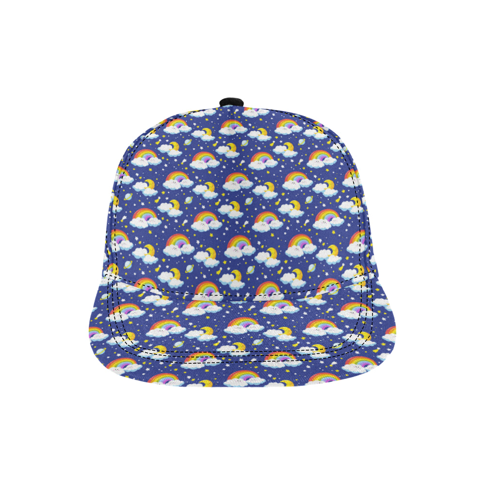 Rainbow Space Design Print Snapback Cap