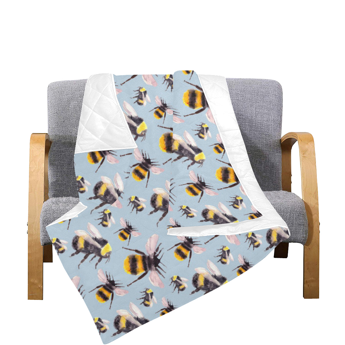 Bee Pattern Print Design BEE08 Premium Quilt