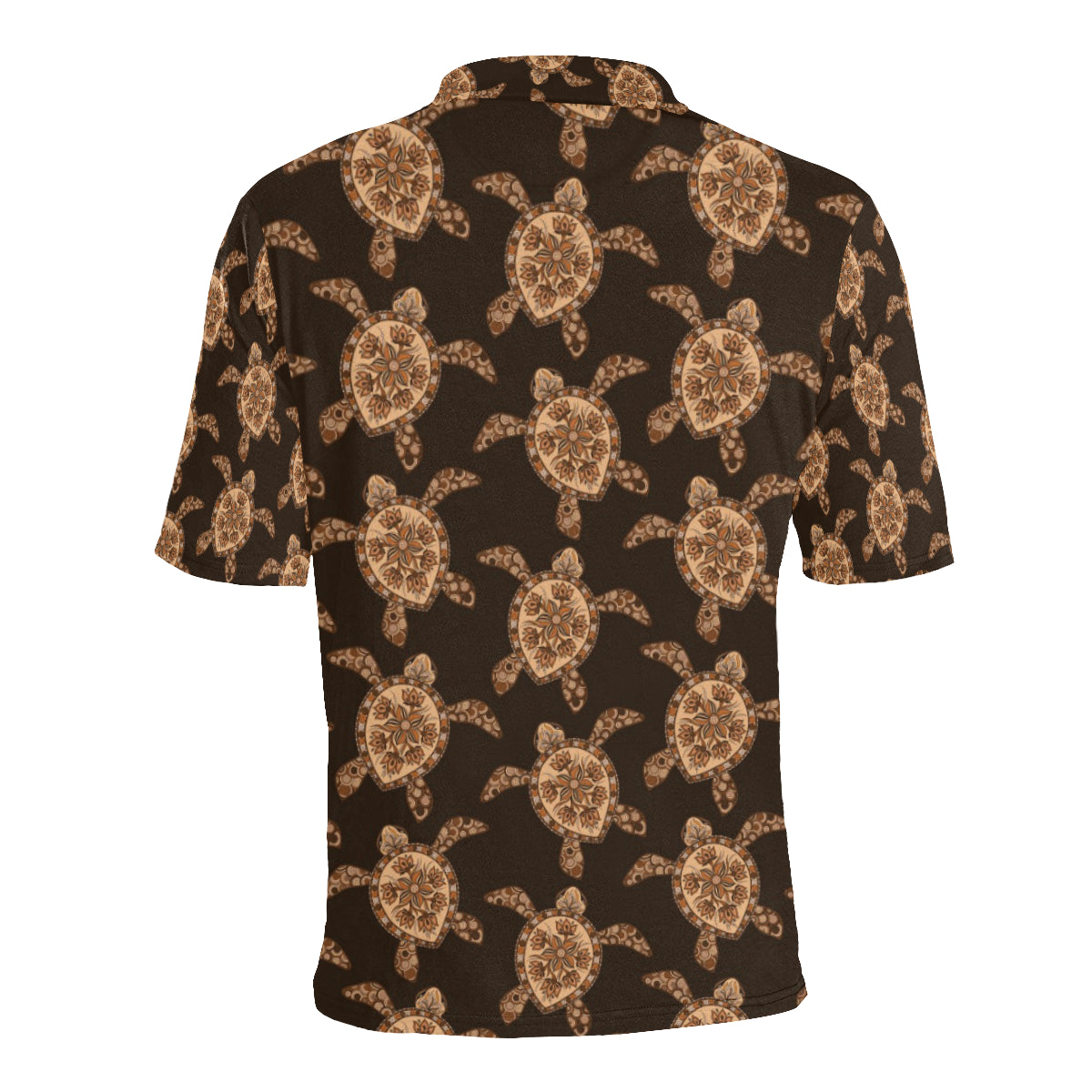 Tribal Sea Turtle Pattern Print Design T09 Men Polo Shirt