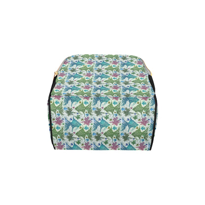 Angelfish Tribal Pattern Print Design 01 Diaper Bag Backpack