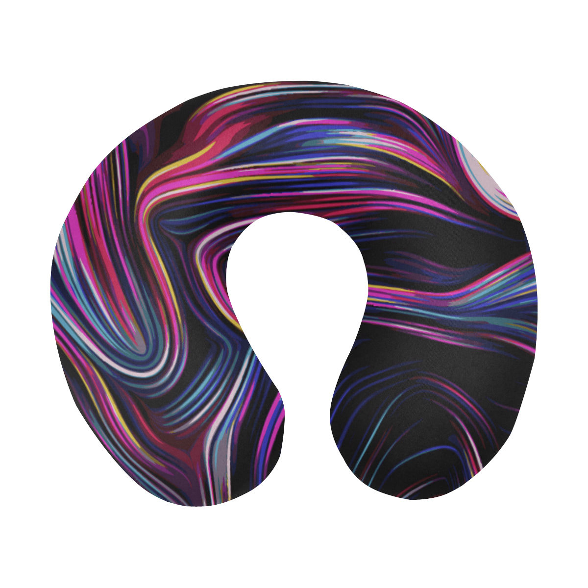 Liquid Pattern Print Design 01 U-Shaped Travel Neck Pillow