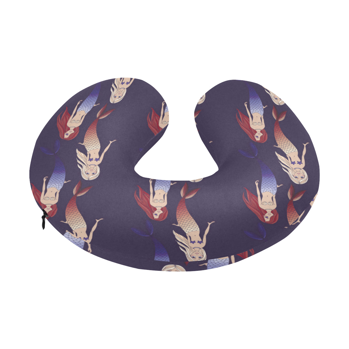 Mermaid Pattern Print Design 02 U-Shaped Travel Neck Pillow