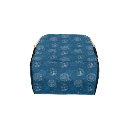 Nautical Pattern Print Design A04 Diaper Bag Backpack