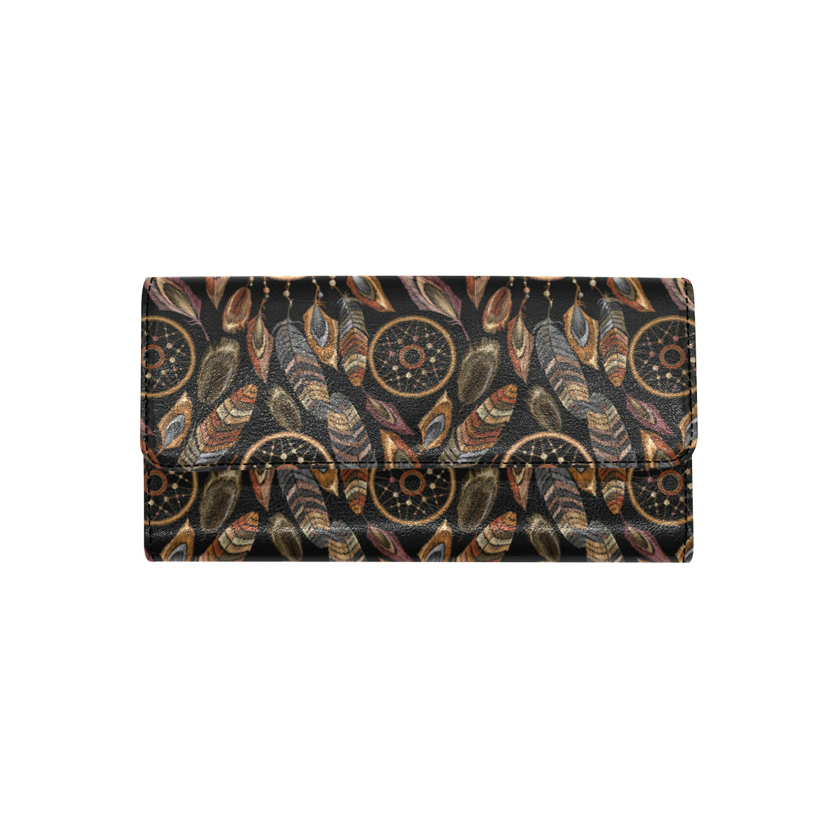 Dream catcher embroidered style Women's Trifold Wallet