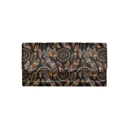 Dream catcher embroidered style Women's Trifold Wallet