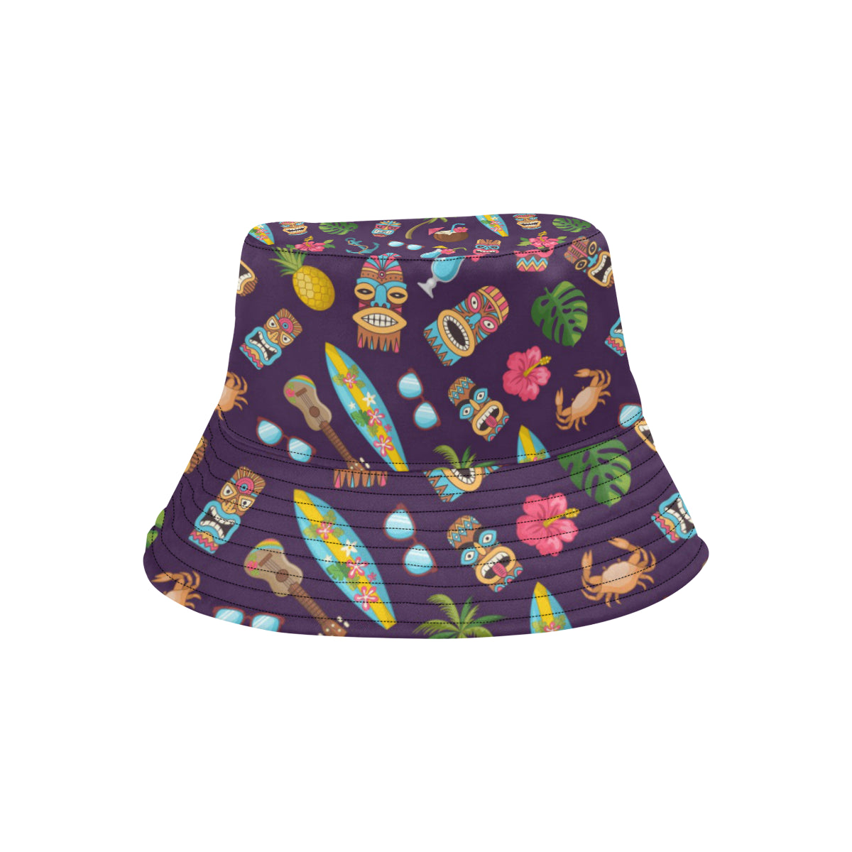 Hawaiian Themed Pattern Print Design H024 Unisex Bucket Hat