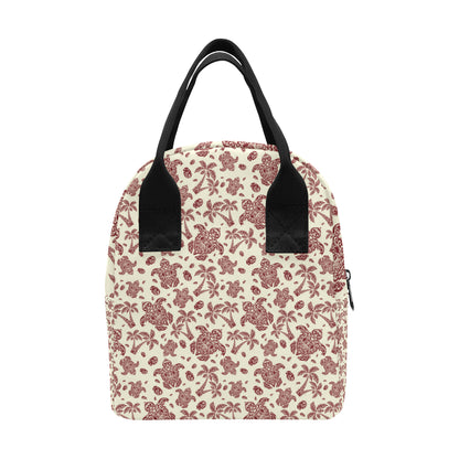 Polynesian Tattoo Turtle Themed Insulated Lunch Bag